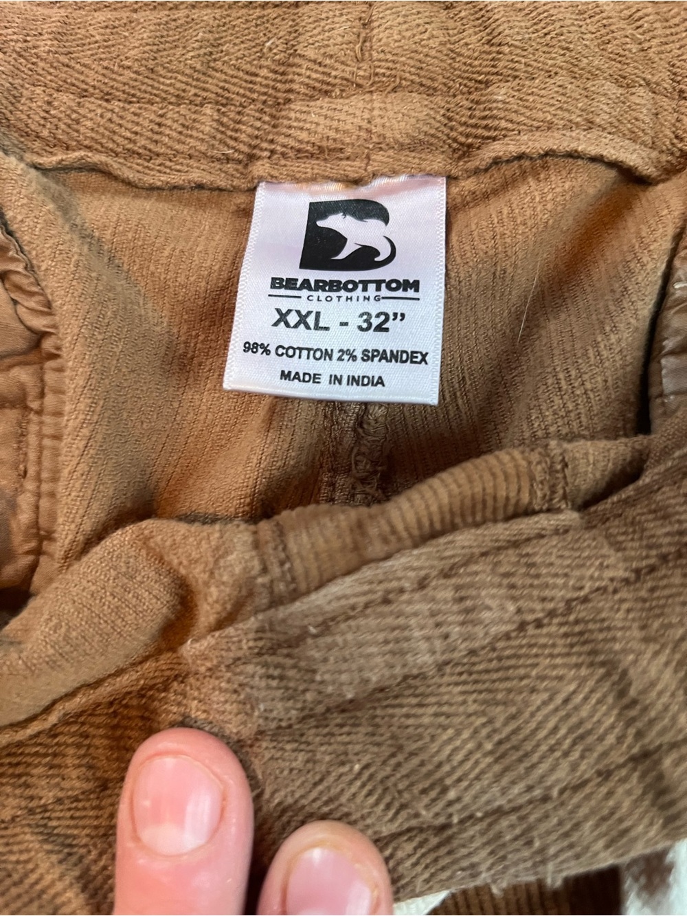 Bearbottom Corduroy Easy Pants in Brown XXL - Picture 4 of 4